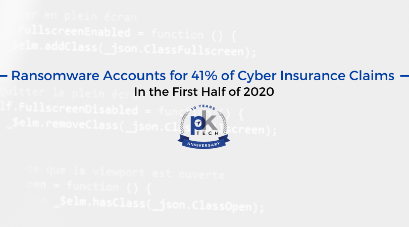 Ransomware Accounts for 41% of Cyber Insurance Claims In the First Half of 2020